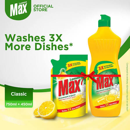 Max Dishwash Liquid Lemon