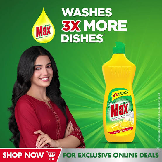Max Dishwash Liquid Lemon